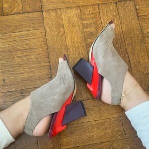 Calvin Klein unique heels/mules- Size 8.5!